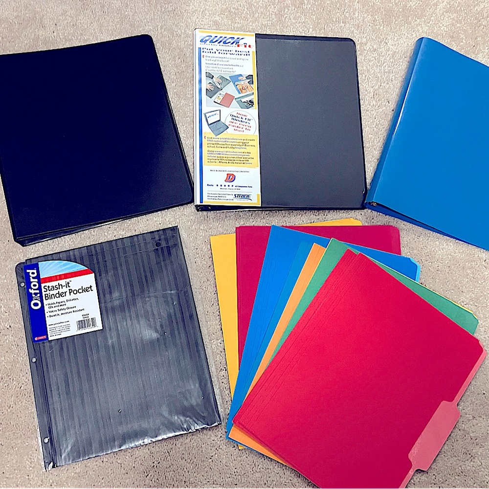 Bundle of Binders & Filing Folders
